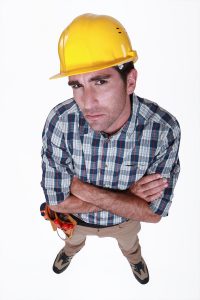 A dubious construction worker.